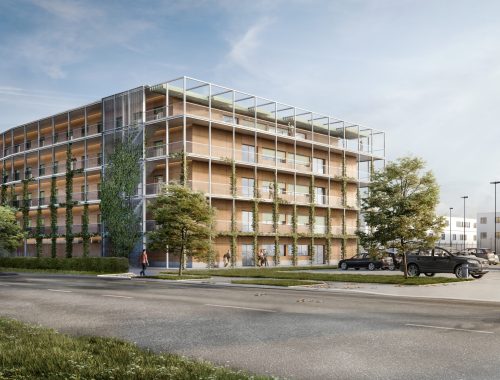 Renders arquitectónicos de proyectos realizados por Cubiertas y Acabados S.A.S. en Colombia